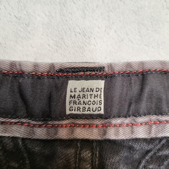 Marithe Francois Girbaud Jeans Mens 32x32 Black Gray Asymmetrical Fly Carpenter - Picture 3 of 13